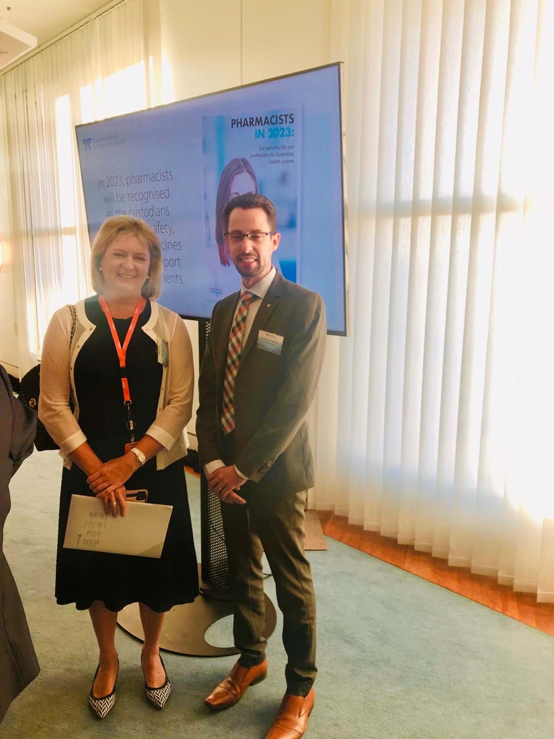 Painaustralia CEO, Carol Bennett and Chris Freeman and Pharmacists in the Future launch